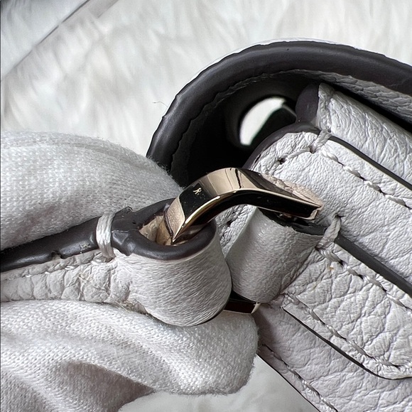 Kate Spade Light Gray Leila Mini Flap Crossbody Leather NWOT $239 Retail - Picture 12 of 17